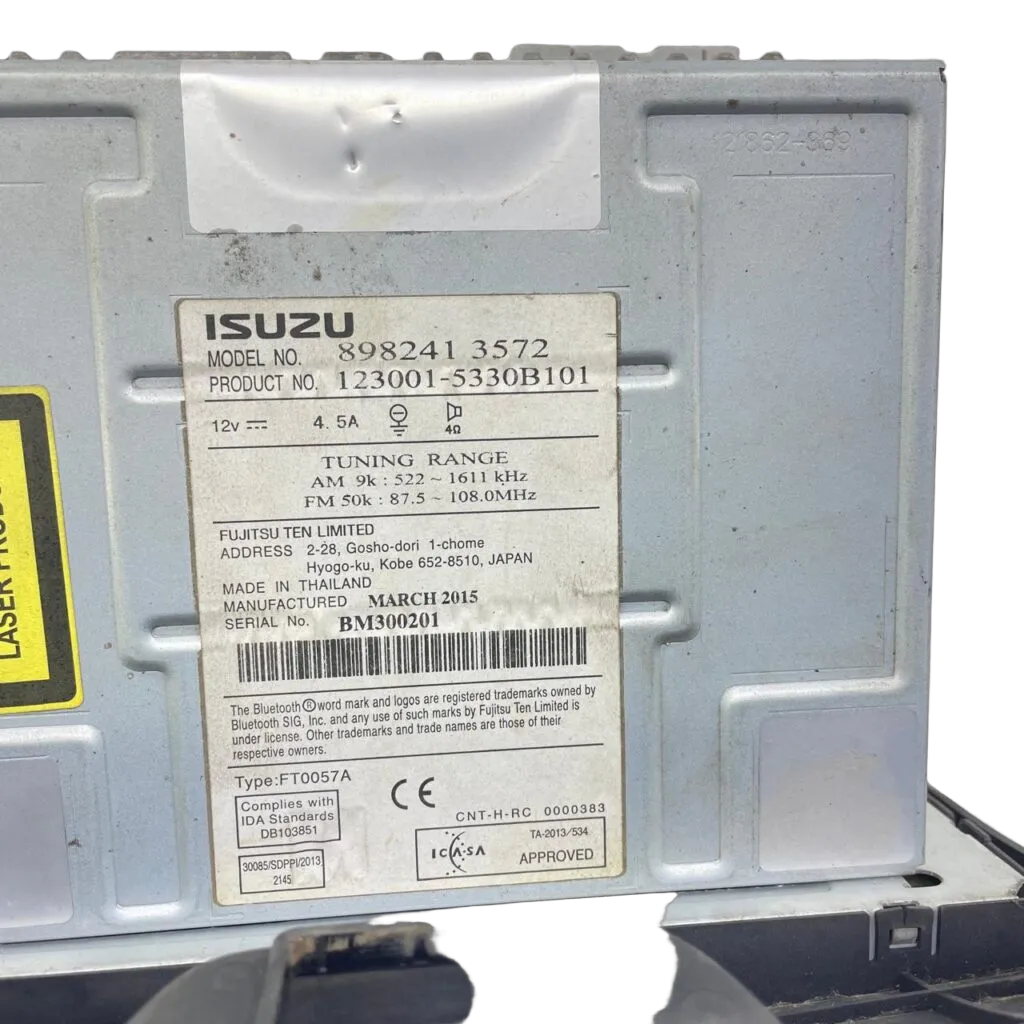 Isuzu Kb250 2.5t Diesel D-Teq 4jk1-Tc 16v 13-18 Radio - Image 3